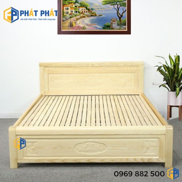 Giường gỗ 1m6 sồi GS16