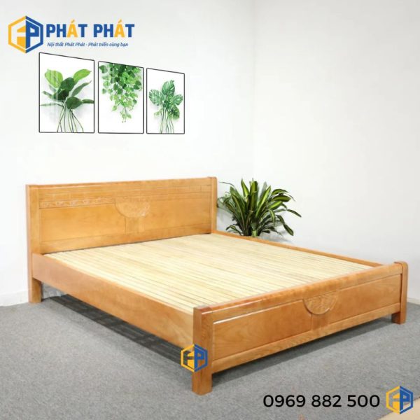 Giường gỗ 1m6 sồi GS161