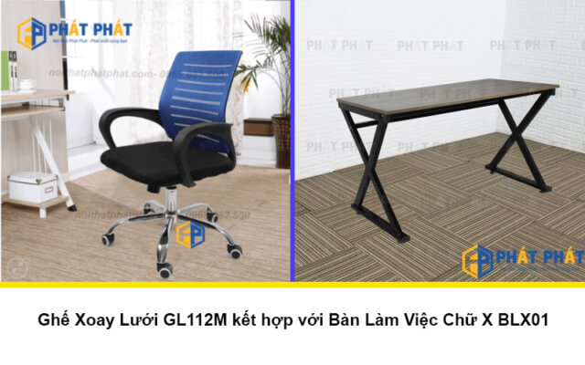 kết hợp thành bộ bàn ghế làm việc