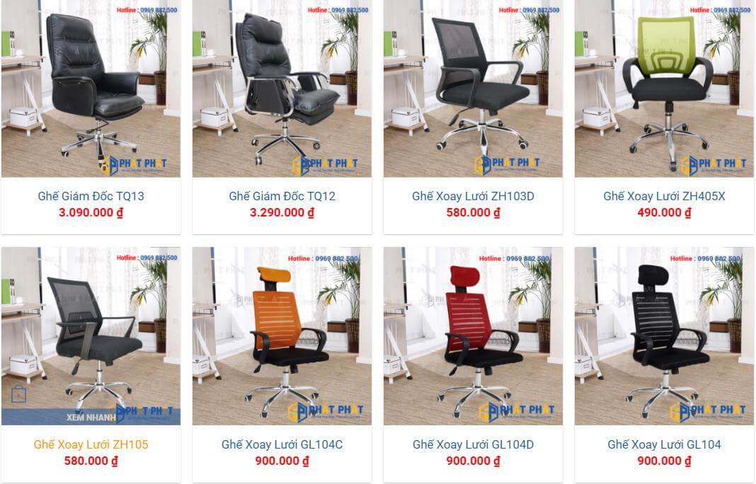 Ghế văn phòng giá rẻ Hà Nội đẹp và chất lượng