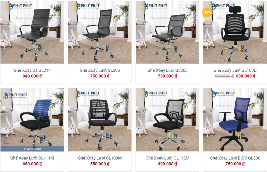 Ghế văn phòng giá rẻ Hà Nội đẹp