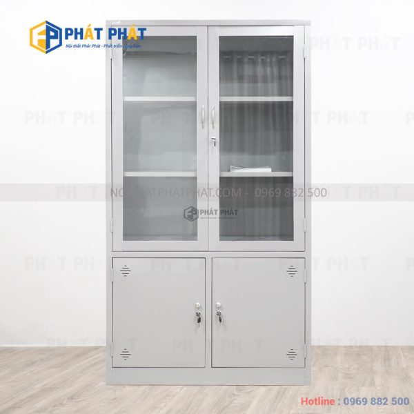 Tủ Sắt 2 cánh săt kính TLK3