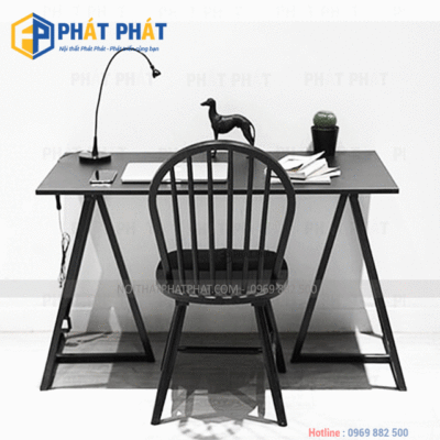 Trên 200 mẫu bàn làm việc chân sắt giá rẻ, đẹp, hiện đại tại nội thất Phát Phát 4 ban lam viec mau den 6