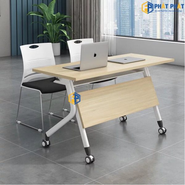 Bàn làm việc training gấp gọn có bánh xe BTN02
