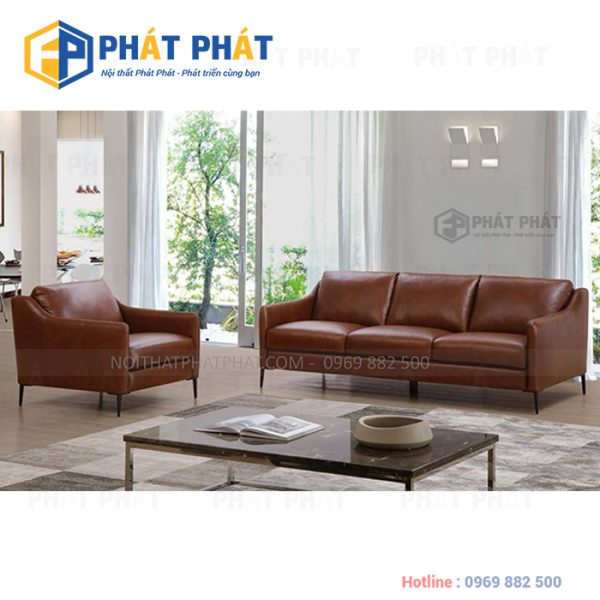 Sofa Da Cao Cấp Đối Diện SFDD05