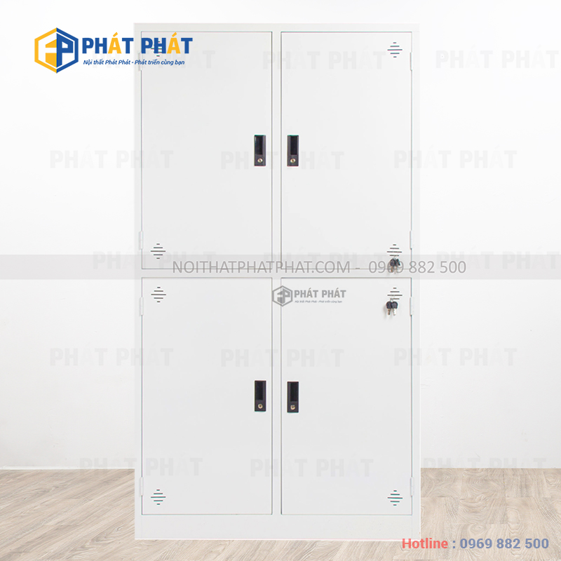Tủ Sắt 4 ngăn trắng TLK04 6 tu locker moi 01 5