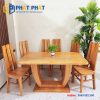Bàn ăn 6 ghế gỗ tự nhiên cao cấp BA-04 1 ban an moi 4