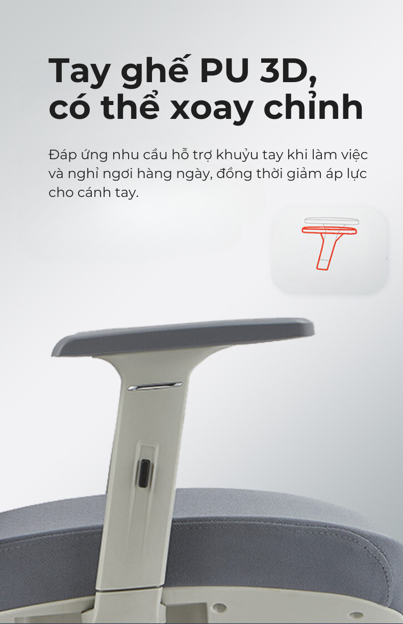 Ghế công thái học Ergonomic A2310 9 Ghế công thái học Ergonomic A2310 - Ảnh 7
