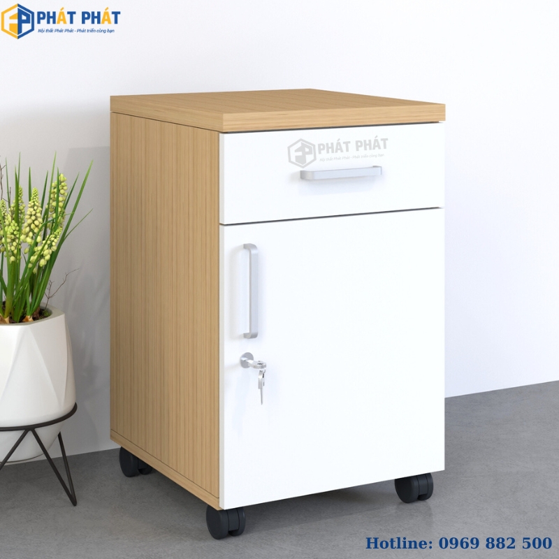 Hộc di động 2 ngăn kéo giá rẻ HDD2388T 8 hoc di dong 2 ngan hdd2388T