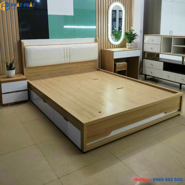 Giường gỗ 1m8 GG07
