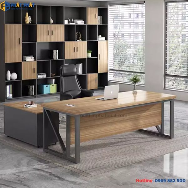 Bàn giám đốc chân sắt 1m6 BGDS01