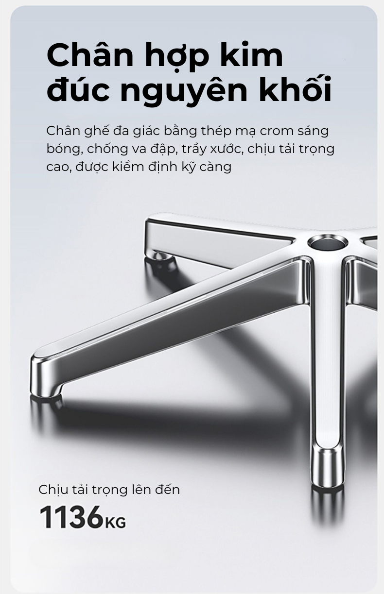 Ghế công thái học lưng kim loại Lucky V1-des