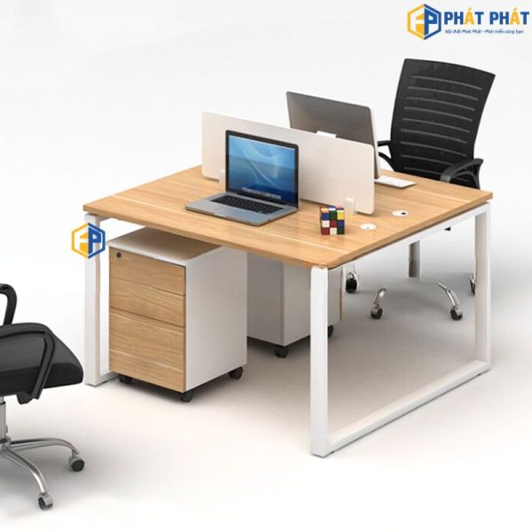 Cụm bàn làm việc 2 người 1m2 MDU2 6 cum ban lam viec 2 cho chan u 1