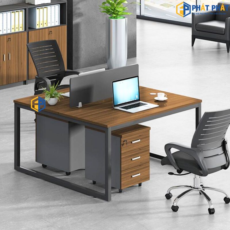 Cụm bàn làm việc 2 người 1m2 MDU2 11 cum ban lam viec 2 cho chan u