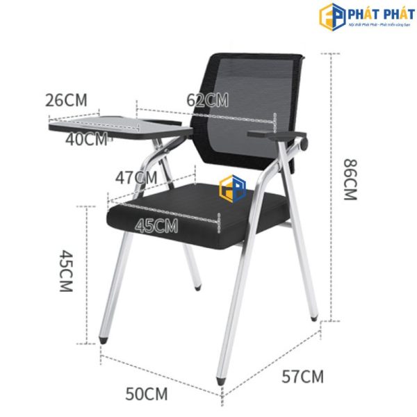 Alternative view of Ghế đào tạo training liền bàn GTN01