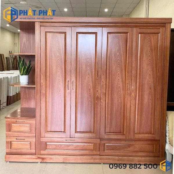 Tủ Áo 4 cánh kệ góc TAXD02