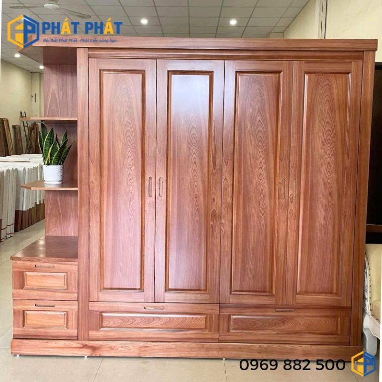 Tủ Áo 4 cánh kệ góc TAXD02