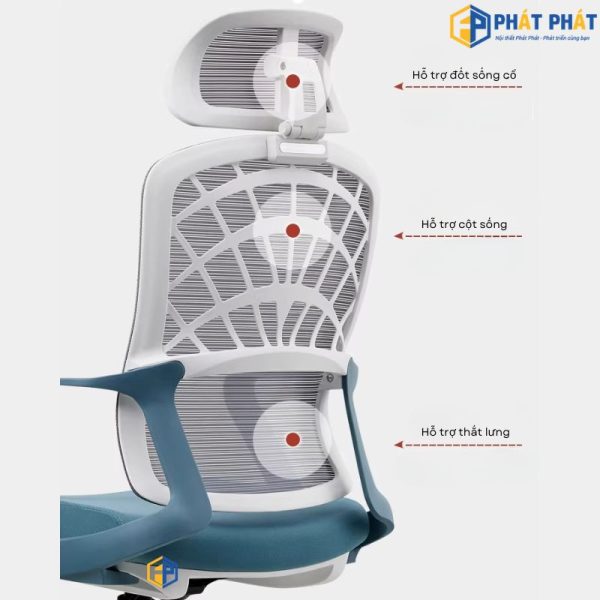 Ghế xoay lưới cao cấp H2356A 15 ghe xoay nhan vien luoi 2356 3